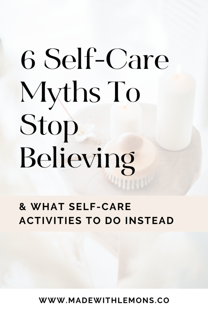 myths about self-care