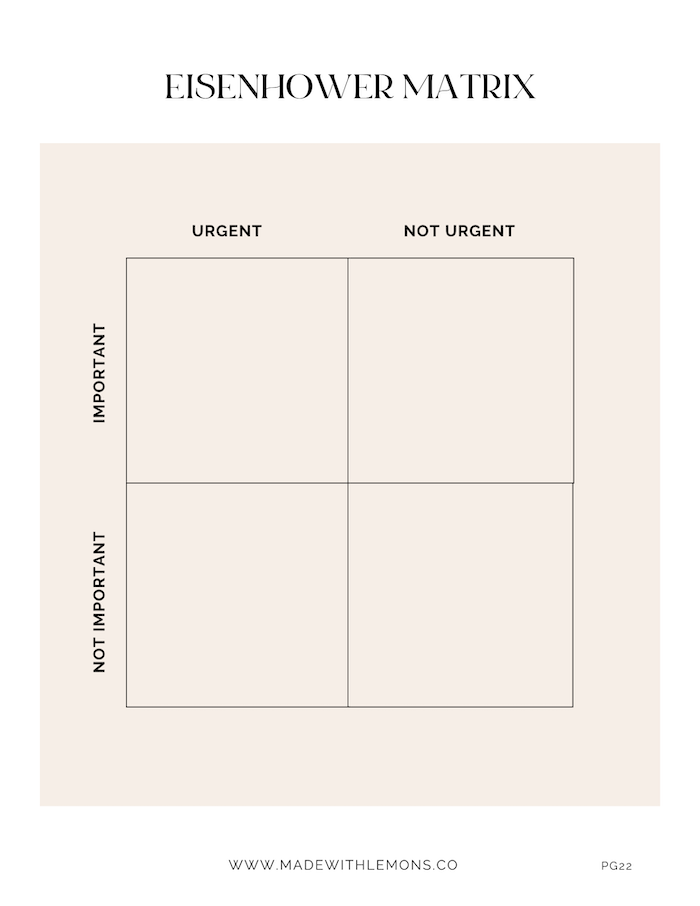 eisenhower matrix